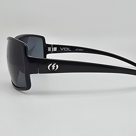 *SOLD* Electric Vol Gloss Black Frame Grey Lens Sunglasses 62-16-121 - Picture 3 of 12